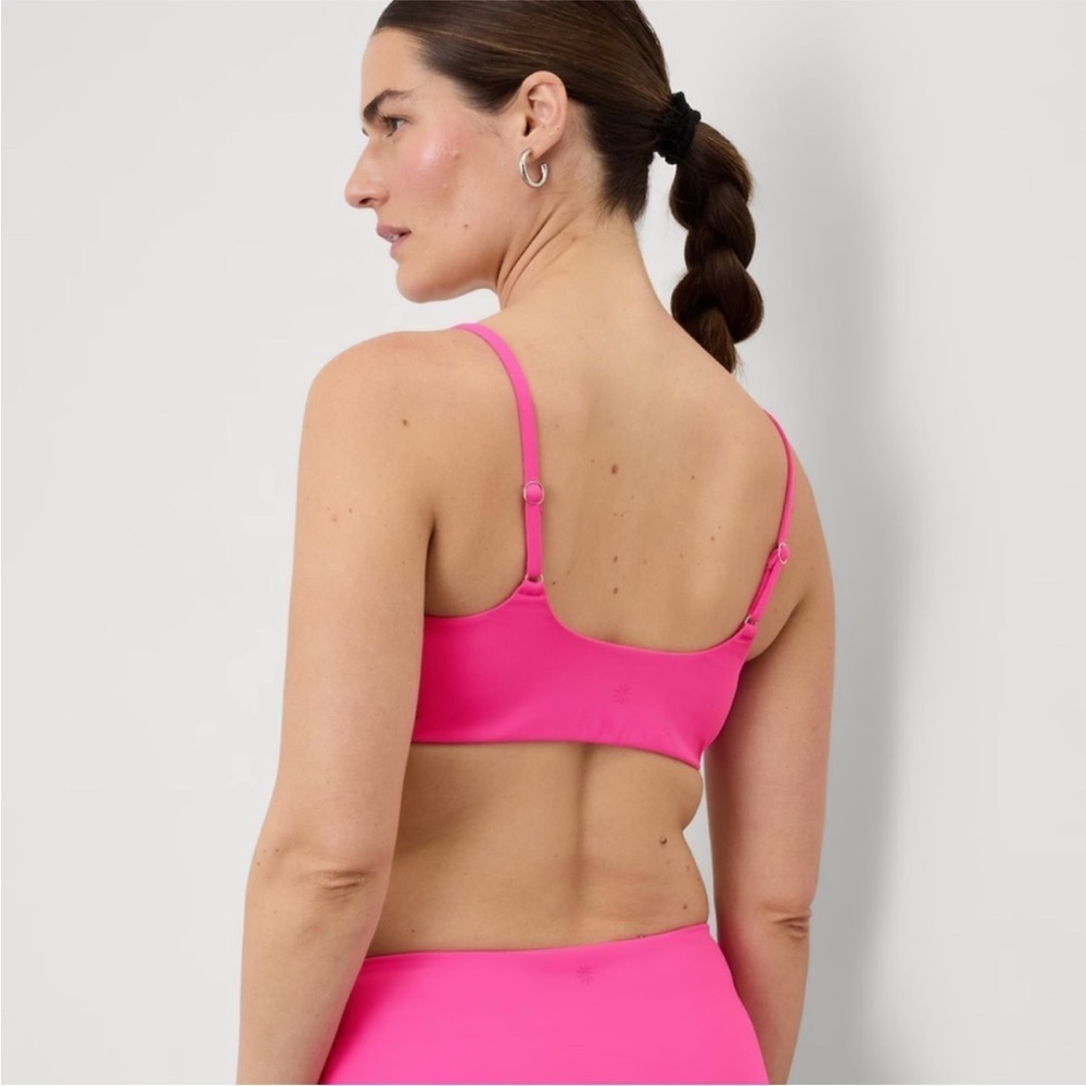 NWT Athleta Scoop Bikini Top A-C in Pop Pink - Picture 4 of 12